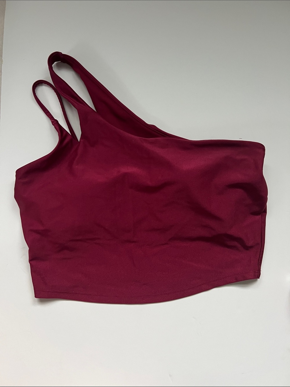 Old Navy One-Shoulder Sports Crop Top - Wine/Burgundy